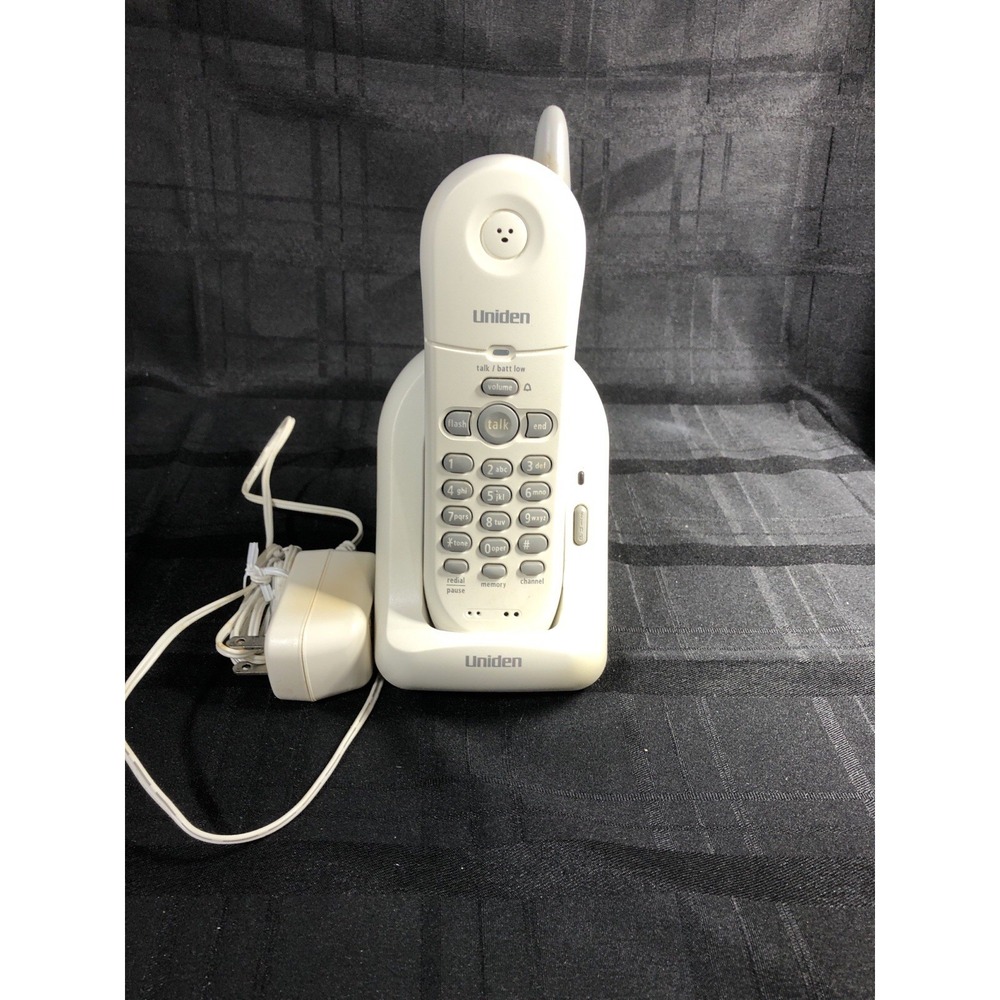 Uniden (EXP 4540) DC 9V White Single-Line Cordless Phone w/ A/C Power -FOR PARTS